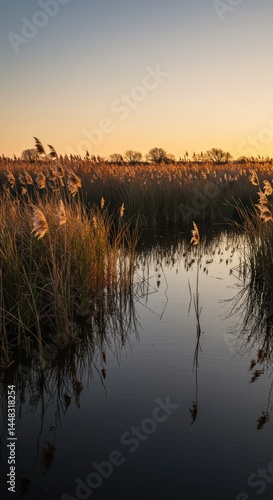 sunset on the lake