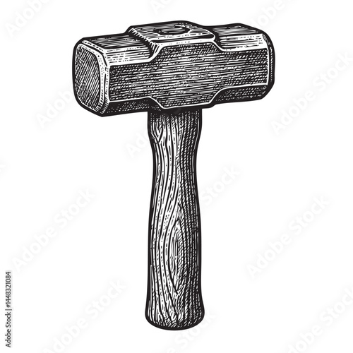 blacksmith’s forge woodcut engraving vector illustration