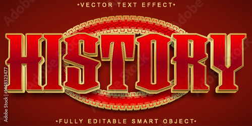 Oldest History Vector Fully Editable Smart Object Text Effect