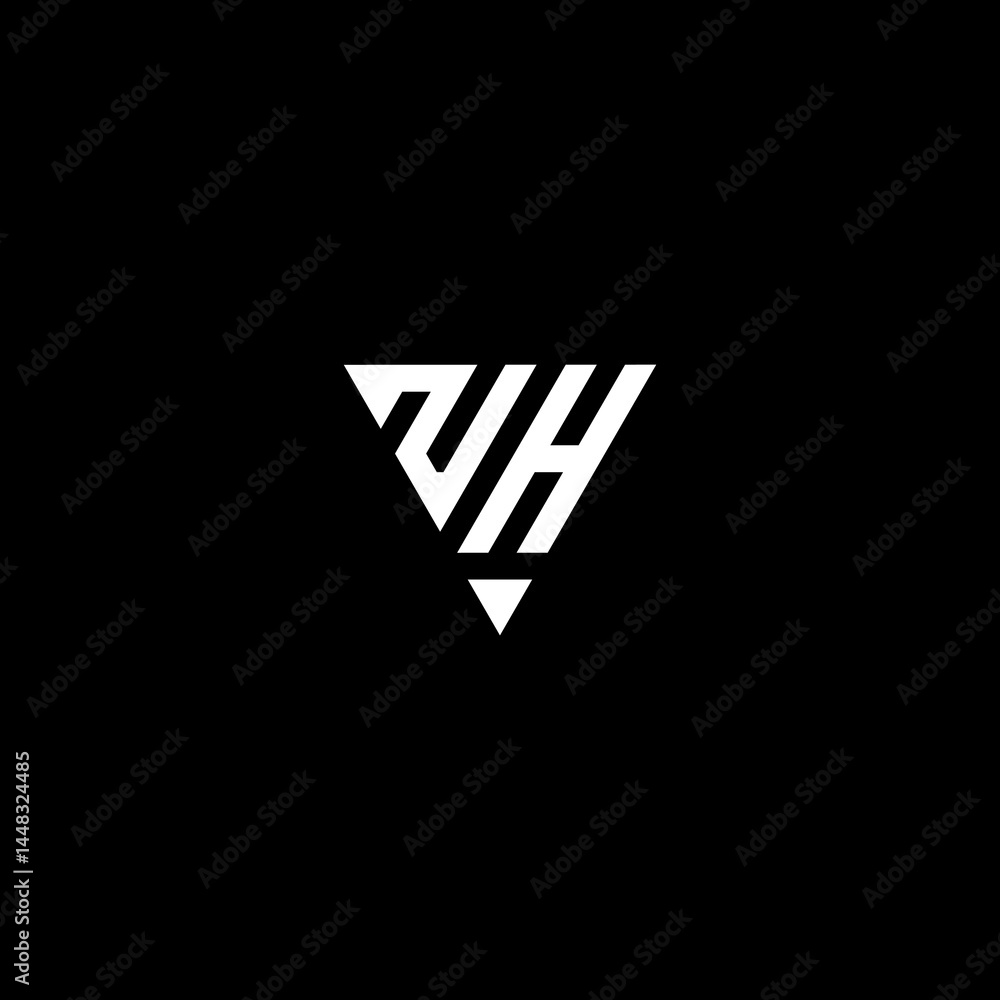 logo of letters n and h combined with triangle logo of letters n and h combined with triangle