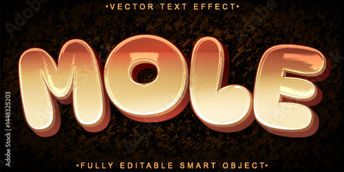 Mole Vector Fully Editable Smart Object Text Effect