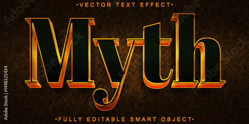 Myth Vector Fully Editable Smart Object Text Effect