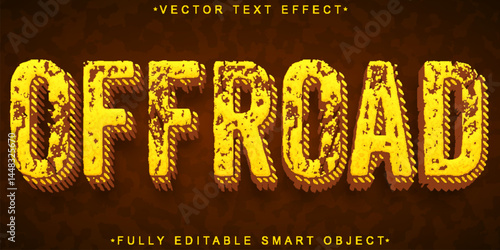 Orange Worn Off Road Vector Fully Editable Smart Object Text Effect