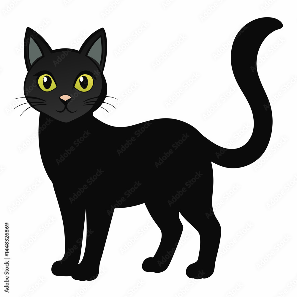 Fototapeta premium black and white cat