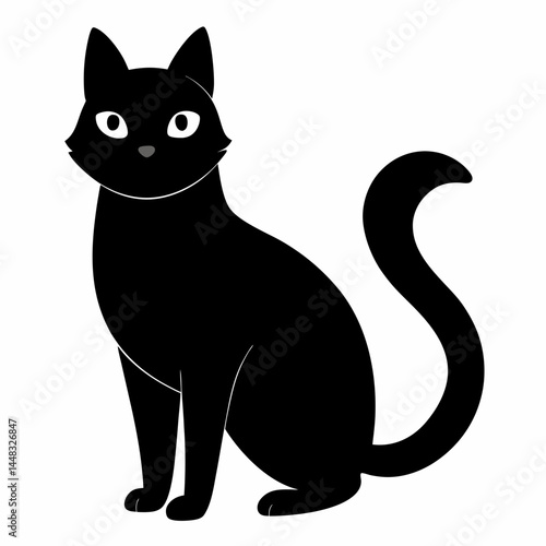Wallpaper Mural black and white cat Torontodigital.ca