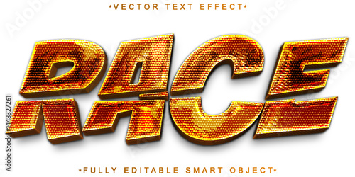 Speed Race Vector Fully Editable Smart Object Text Effect