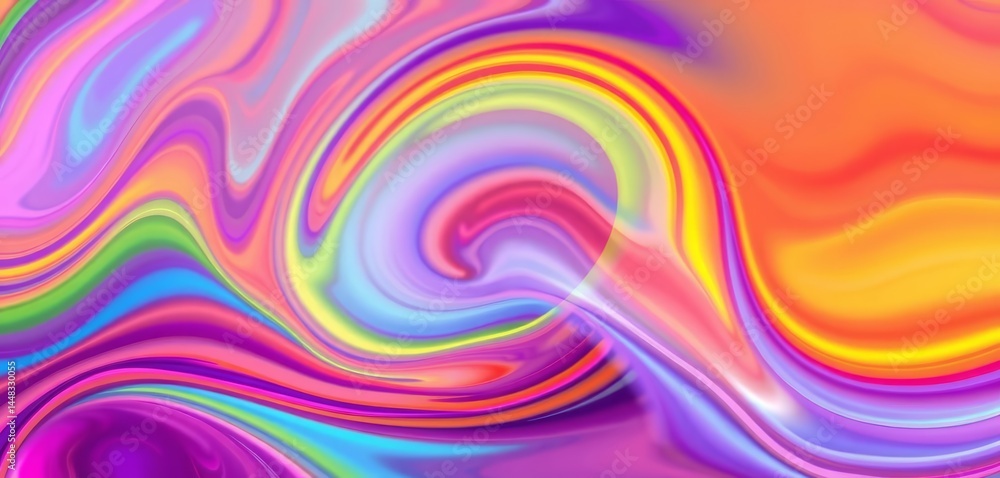 Abstract vibrant rainbow wave background Smooth fluid swirls, dynamic design, paint, rainbow Abstract vibrant rainbow wave background Smooth fluid swirls, dynamic design, paint, rainbow