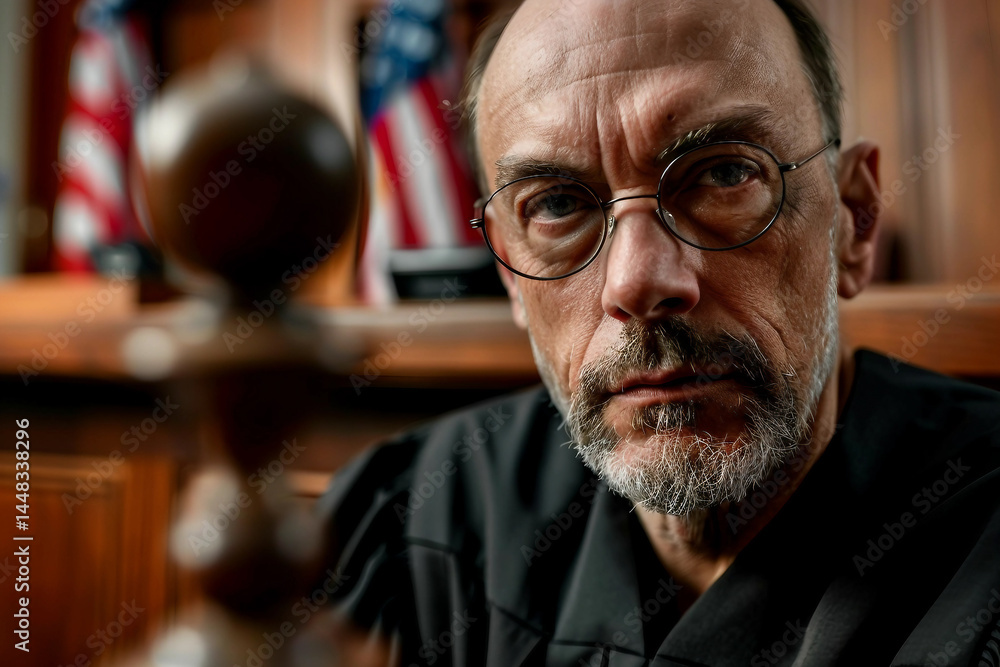 Portrait of Lawyer Judge Prisoner in Law Library Legal Professional in Courtroom Setting Generative AI Portrait of Lawyer Judge Prisoner in Law Library Legal Professional in Courtroom Setting Generative AI