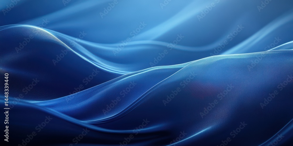 Shimmering blue fabric waves capture the essence of tranquility and elegance in soft flowing textures Shimmering blue fabric waves capture the essence of tranquility and elegance in soft flowing textures