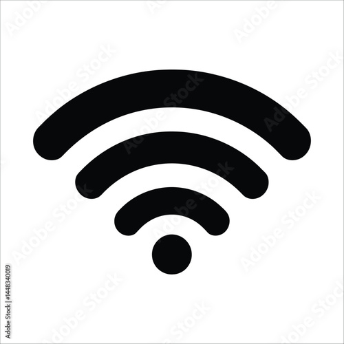 Wifi signal icon vector wireless internet connection symbol hotspot network access point technology 100