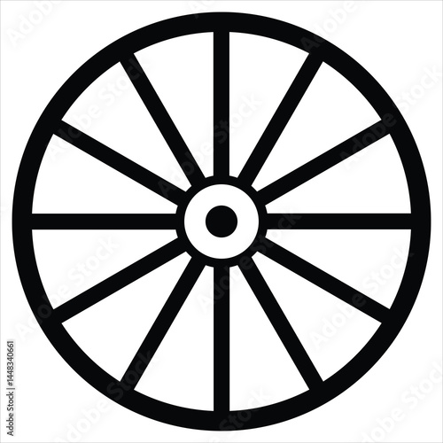 wooden wheel icon