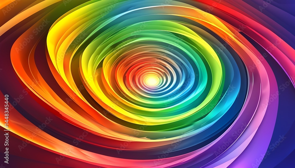 Obraz premium abstract background with rainbow swirling motion energetic flow and radiant color transitions ideal for modern digital art creative presentations or expressive visual compositions that capture