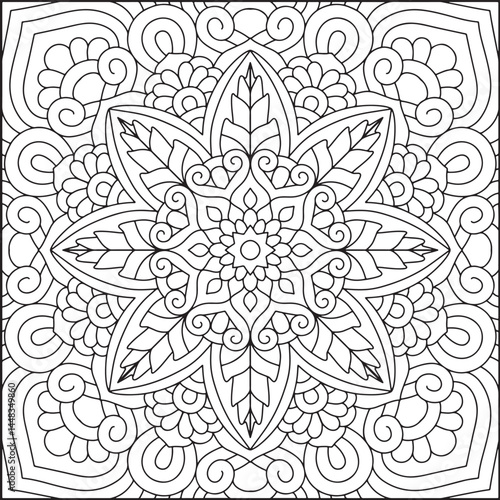 Easy Hand-Drawn Mandala Coloring Page | Mandala Coloring Page For All Ages