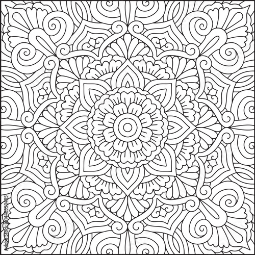 Easy Hand-Drawn Mandala Coloring Page | Mandala Coloring Page For All Ages