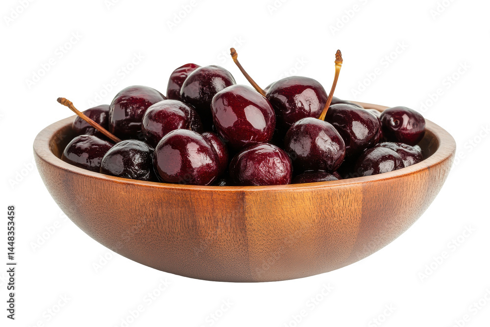 Isolated Bowl of Fresh Cherries Isolated Bowl of Fresh Cherries