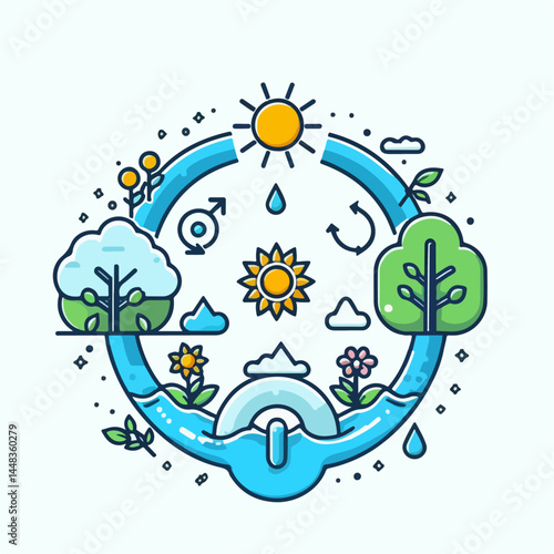 illustration of environmental pollution previntion 