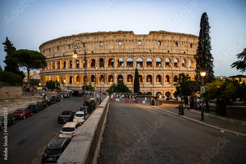 View of the Colosseum in Rome