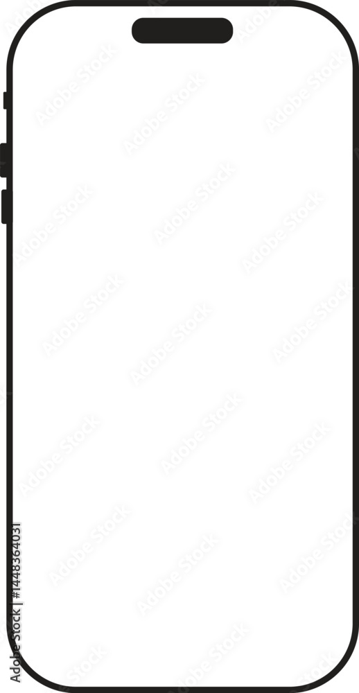 Smartphone Outline Design Vector Illustration Smartphone Outline Design Vector Illustration