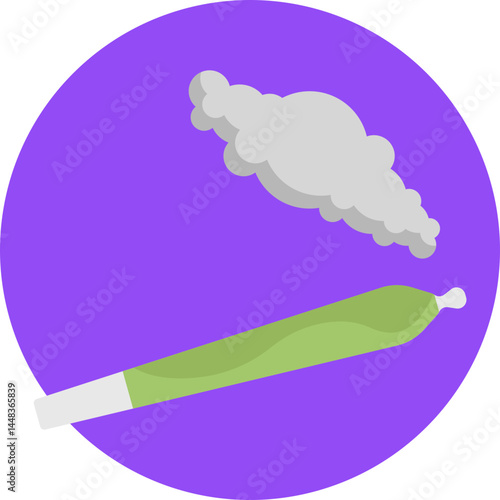 A cigarette with smoke rising, symbolizing a common element in reggae culture and lifestyle.
