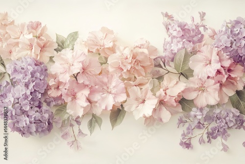 Wallpaper Mural Delicate floral arrangement of pastel hues. Torontodigital.ca