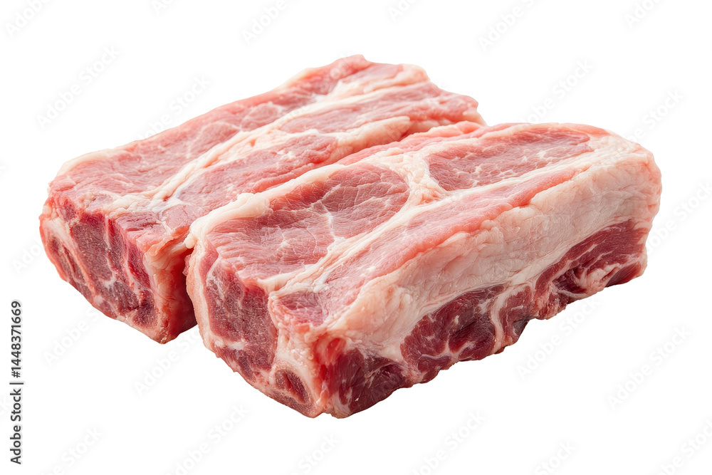 Isolated Raw Pork Ribs Isolated Raw Pork Ribs