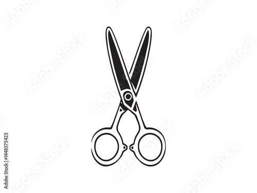 Bandage scissors line art icon surgical scissors drawing