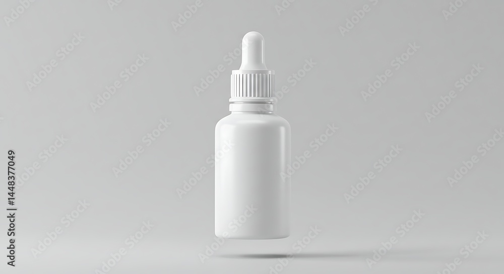 Pure White Dropper Bottle Mockup Display: Clean, Minimalist Design for Cosmetics, Serums, Oils, with Shadow, on Seamless Light Gray Background – Ready for Branding Pure White Dropper Bottle Mockup Display: Clean, Minimalist Design for Cosmetics, Serums, Oils, with Shadow, on Seamless Light Gray Background – Ready for Branding