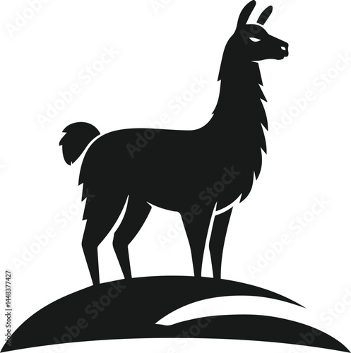 Llama vector silhouette