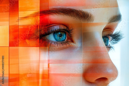 Obraz na płótnie Mental disorder - codependency: abstract image of mental state. Social anxiety. Metaphorical codependency awareness of a mental ailment. Post-traumatic stress. Mood swings treatment. Adhd s. w salonie