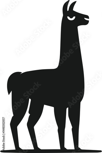 Llama vector silhouette