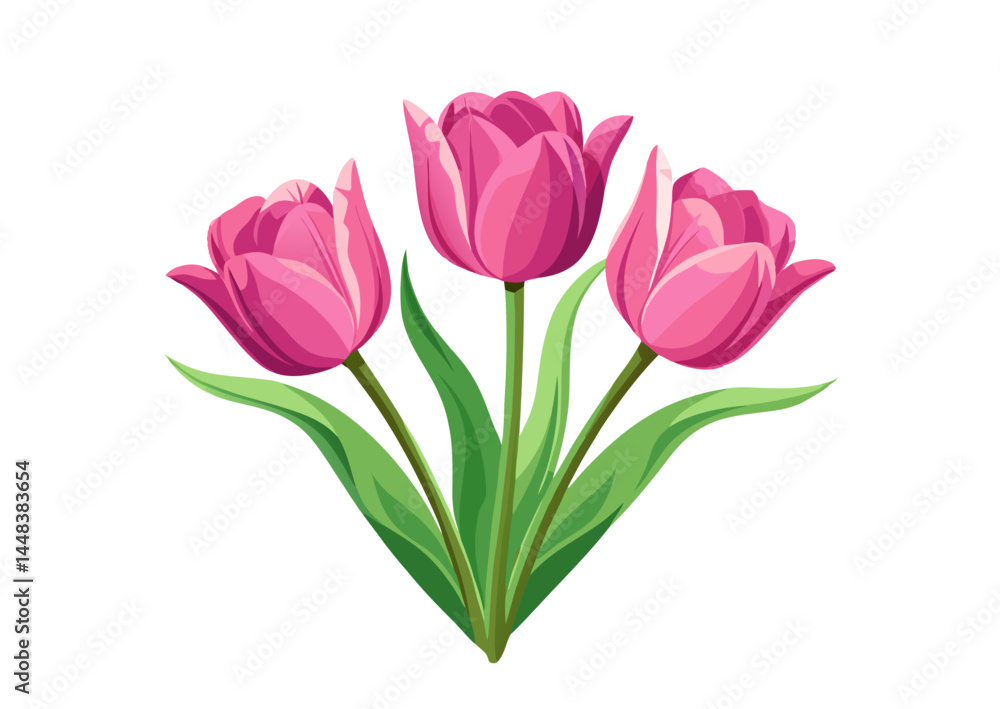Fototapeta premium bouquet of pink tulips