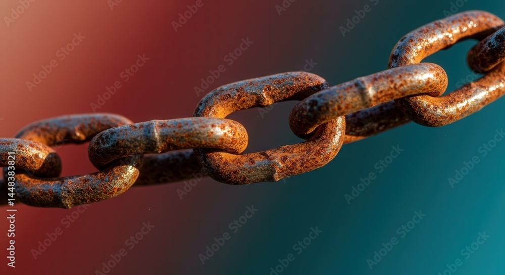 Rusty Chain Close-Up Photo for Design Projects Rusty Chain Close-Up Photo for Design Projects