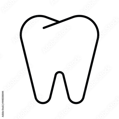 Tooth icon. Dentist sign for mobile concept and web design. vector illustration