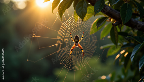 Golden Web at Sunset