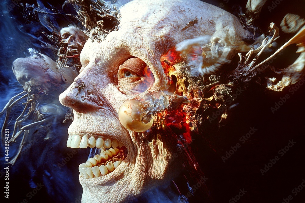 Senior vulnerability. Senior recovery. Elderly distress. Metaphorical osteoporosis feelings of a maturation. Osteoporosis - challenge in old age: abstract image of human state. Aging burden.