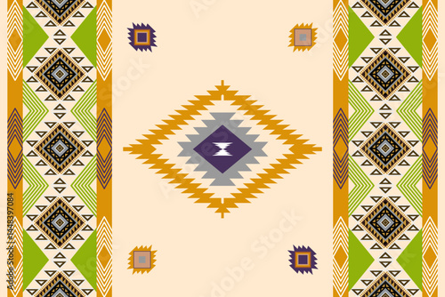 Ikat rug ethnic art seamless pattern Mexican style wallpaper, set, geometric, oriental, fabric, clothing, print, ornament, Aztec geometric, furniture