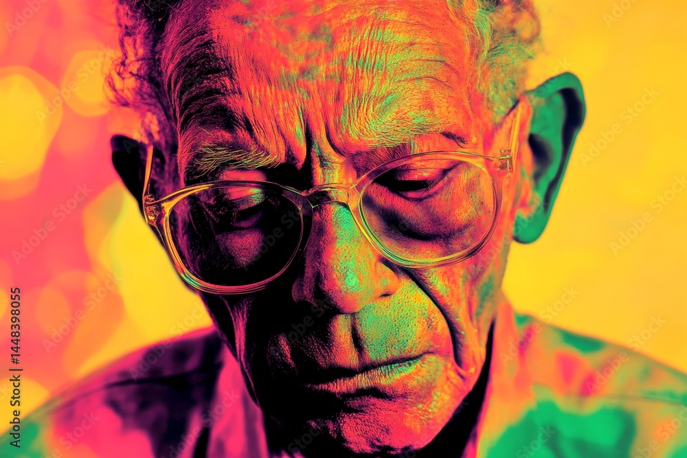 Aging concept. Peripheral artery disease - difficulty in old age: abstract image of well-being. Metaphorical peripheral artery disease physical senses, of a aging. Aging and medicine.