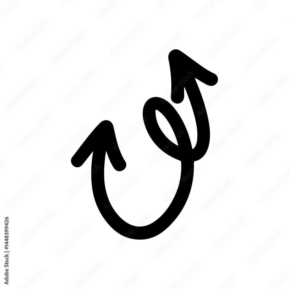 Handwritten curly arrows Handwritten curly arrows