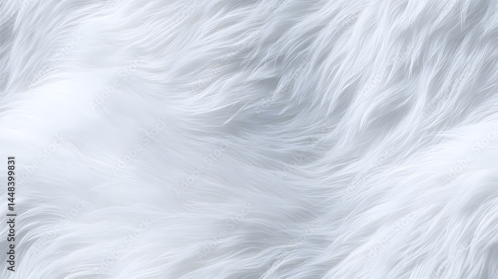 Fototapeta premium White Furry Effect Seamless Texture