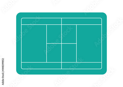 Basketball court and play field for game with ball, Soccer field outline vector icon.  team match gym, floor competition scoring, tactic equipment, training zone