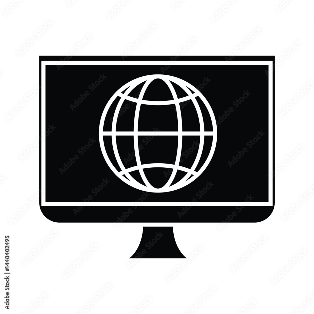 Web icon. Website vector icon. Internet world vector on white background Web icon. Website vector icon. Internet world vector on white background