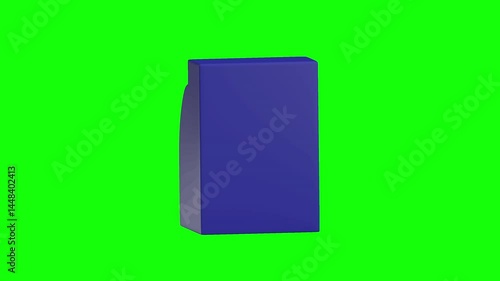 ATM 3D animated Icon with green screen