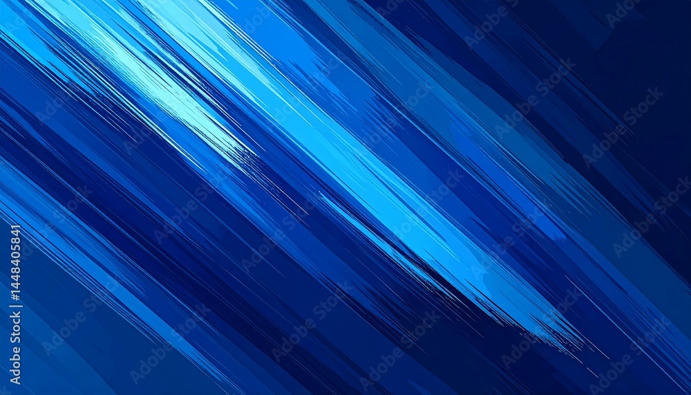 Azure Strokes Dynamic Brushwork in Blue Tones