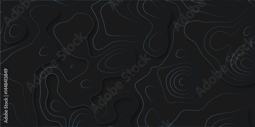Abstract papercut design. Background of the topographic map. modern wallpaper texture and realistic design used for banner and posters, mountain relief geographic pattern. vector illustration.	