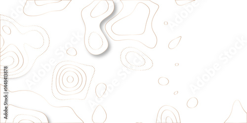 Abstract papercut design. Background of the topographic map. modern wallpaper texture and realistic design used for banner and posters, mountain relief geographic pattern. vector illustration.	