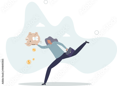 Poor retiree old man, broke losing all pension or retirement funds, financial problem, poverty or bankruptcy after retired concept, character life .