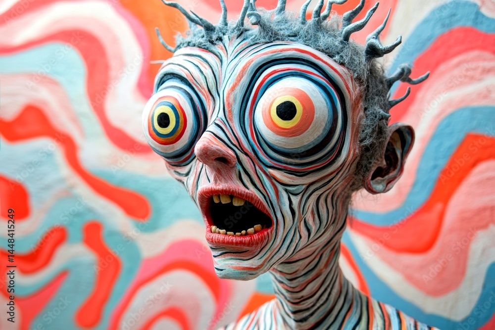 Anxiety free life. Mental disorder - phobias: abstract image of human state. Psychiatric hospital. Metaphorical phobias physical senses, of a mental disorder. Mental wellness. Panic disord.