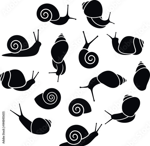 Grape snail logo. Isolated grape snail on white background