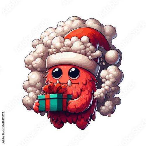 Festive Monster with Gift