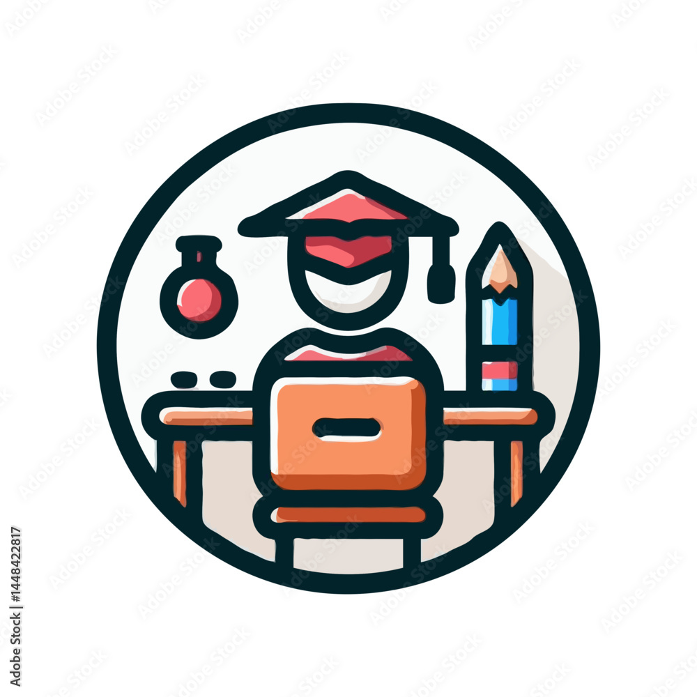 Fototapeta premium Education Icon Illustration